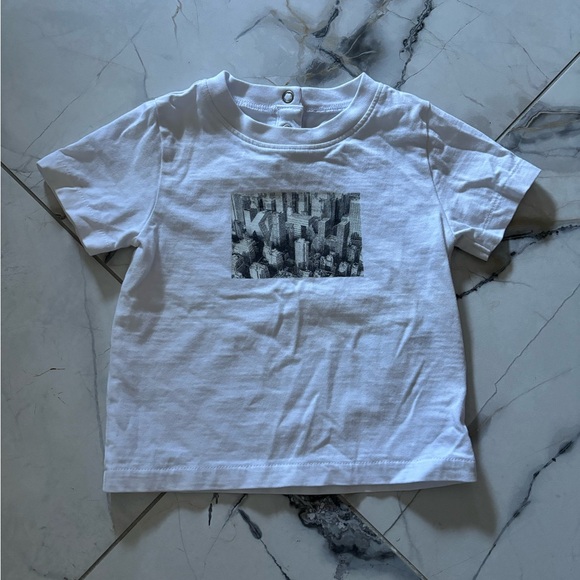 Kith Kids White and Gray Graphic Tee - Picture 1 of 4